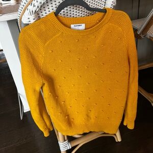 Old Navy Mustard Yellow Popcorn Knit Sweater – Women’s Medium